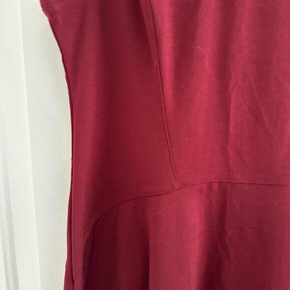 Mossimo Target Dress Dark Red Burgundy Drop Waist Business Casual Skater - Picture 3 of 5